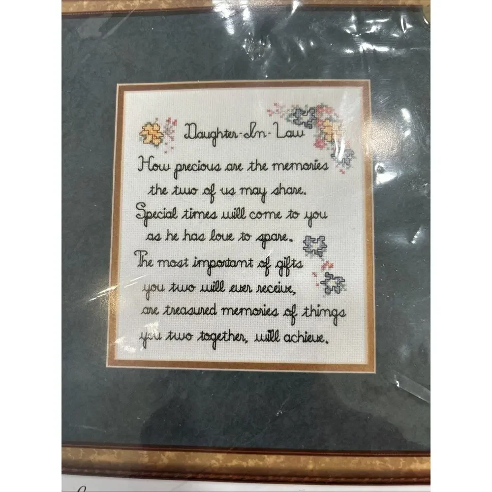 Vtg Daughter in Law Counted Cross Stitch Kit‎ Sandi Phipps 2001 Mat Included USA